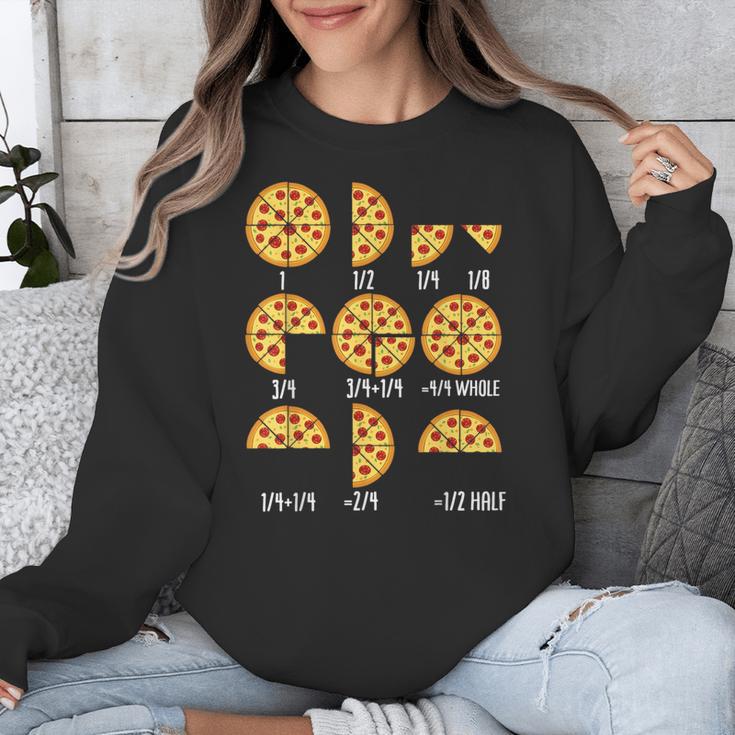 Pizza Slice Fraction Math Teacher Back To School Educational Unisex Sweatshirt, funny design