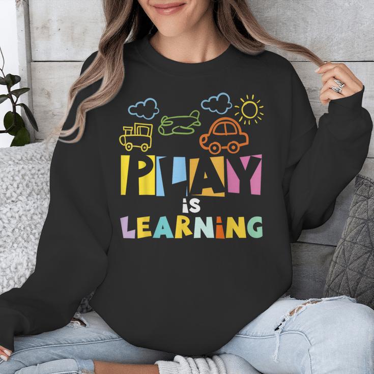 Play Is Learning Design T Designs For Teachers Preschool Unisex Sweatshirt, funny design Play Is Learning Design T Designs For Teachers Preschool Unisex Sweatshirt, funny design