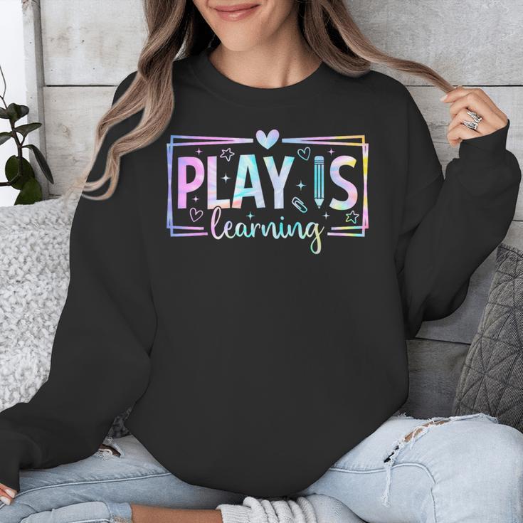 Play Is Learning Kindergarten Teacher Team Women Unisex Sweatshirt, funny design Play Is Learning Kindergarten Teacher Team Women Unisex Sweatshirt, funny design