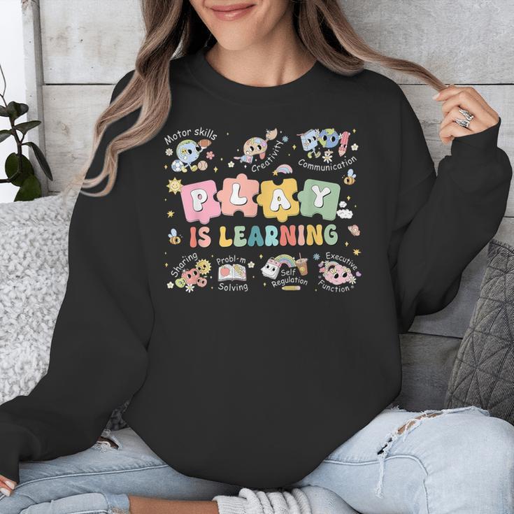 Play Is Learning Teacher Student First Day Back To School Unisex Sweatshirt, funny design Play Is Learning Teacher Student First Day Back To School Unisex Sweatshirt, funny design