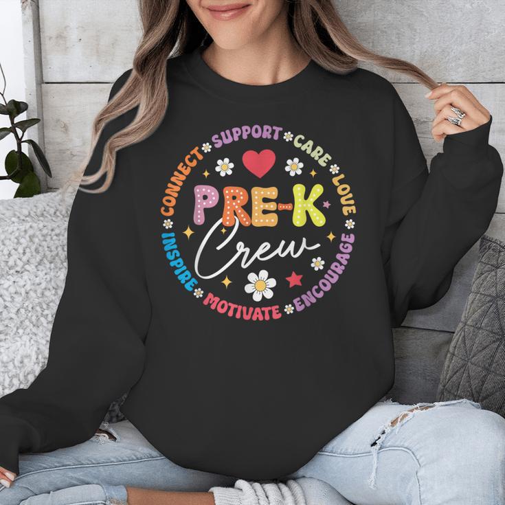 Pre-K Crew 1st Day Of School Preschool Teacher Unisex Sweatshirt, funny design Pre-K Crew 1st Day Of School Preschool Teacher Unisex Sweatshirt, funny design