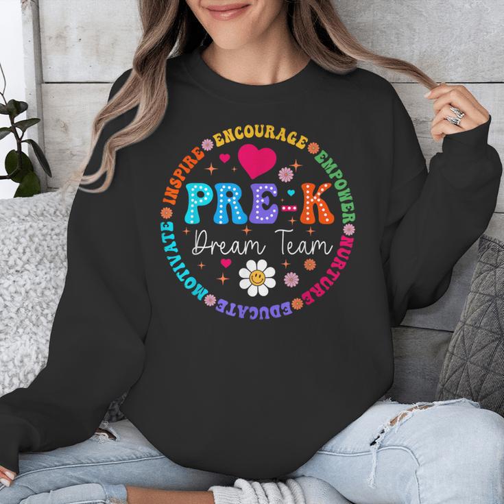 Pre K Dream Team Back To School Boys First Day Teacher Unisex Sweatshirt, funny design Pre K Dream Team Back To School Boys First Day Teacher Unisex Sweatshirt, funny design