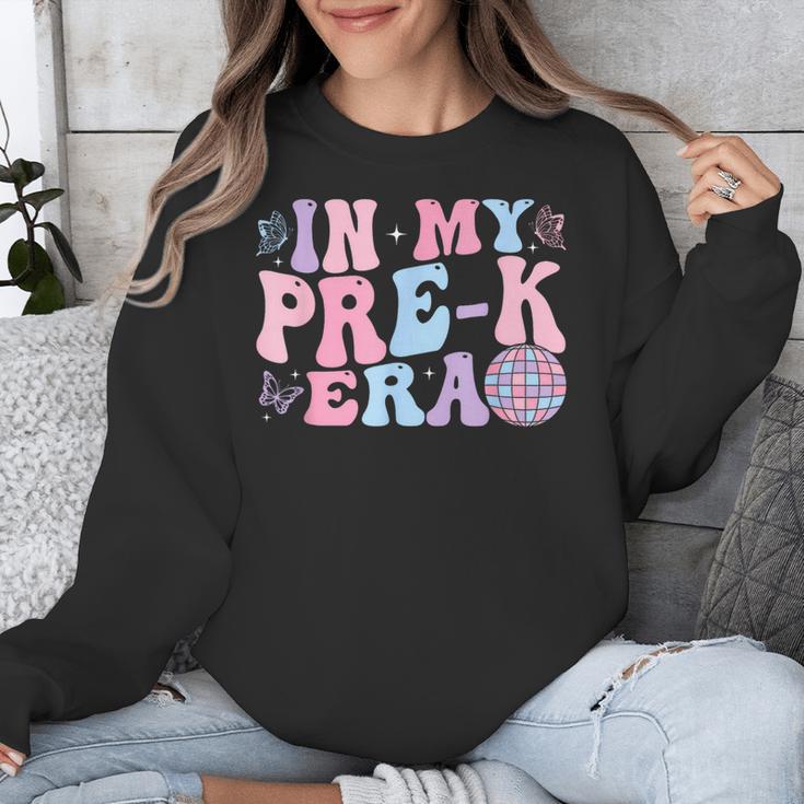 In My Pre K Era Groovy Back To School First Day Teacher Kids Unisex Sweatshirt, Groovy Teacher Gifts, funny design