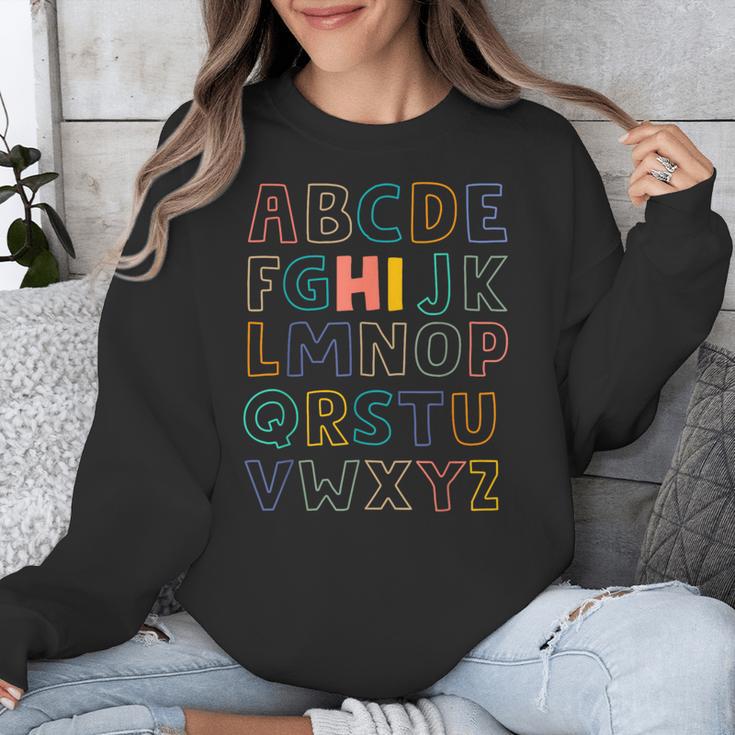 Pre K Kindergarten Hi Alphabet Back To School Teachers Men Women Girls Kids Unisex Sweatshirt, funny design