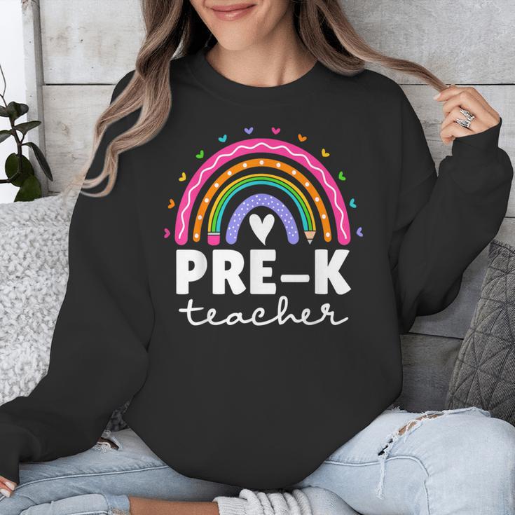 Pre-K Teacher Cute Pre Kindergarten For Teachers Rainbow For Men Women Kids Unisex Sweatshirt, funny design