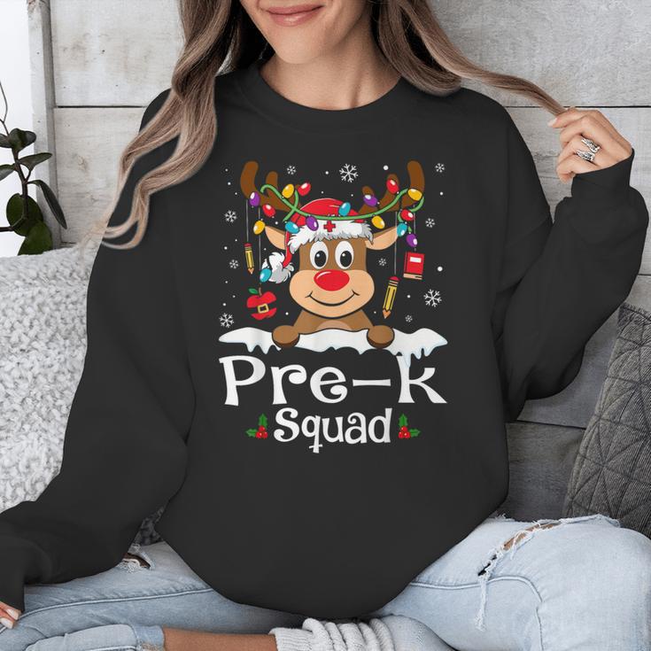 Pre-k Teacher Squad Reindeer Teacher Christmas Unisex Sweatshirt, funny design