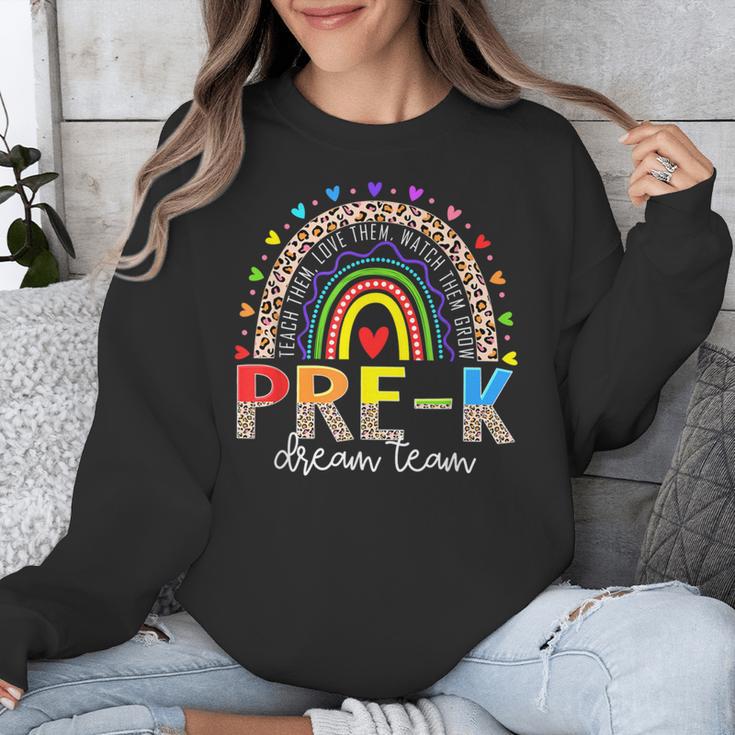 PreK Dream Team Leopard Rainbow Teacher Squad Back To School Unisex Sweatshirt, funny design PreK Dream Team Leopard Rainbow Teacher Squad Back To School Unisex Sweatshirt, funny design