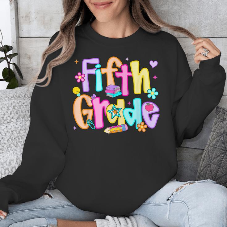 Preppy Fifth Grade Back To School 5th Grade Teacher Girl Boy Unisex Sweatshirt, funny design Preppy Fifth Grade Back To School 5th Grade Teacher Girl Boy Unisex Sweatshirt, funny design