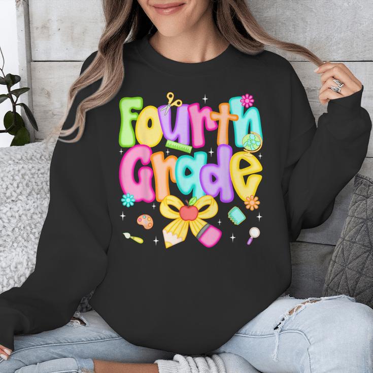 Preppy Fourth Grade Back To School 4th Grade Teacher Girls Unisex Sweatshirt, 4th Grade Teacher Gifts, funny design Preppy Fourth Grade Back To School 4th Grade Teacher Girls Unisex Sweatshirt, 4th Grade Teacher Gifts, funny design