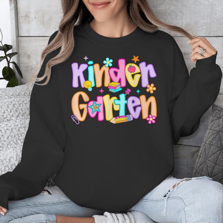 Preppy Kindergarten First Day Of School Teachers Girls Boys Unisex Sweatshirt, funny design Preppy Kindergarten First Day Of School Teachers Girls Boys Unisex Sweatshirt, funny design
