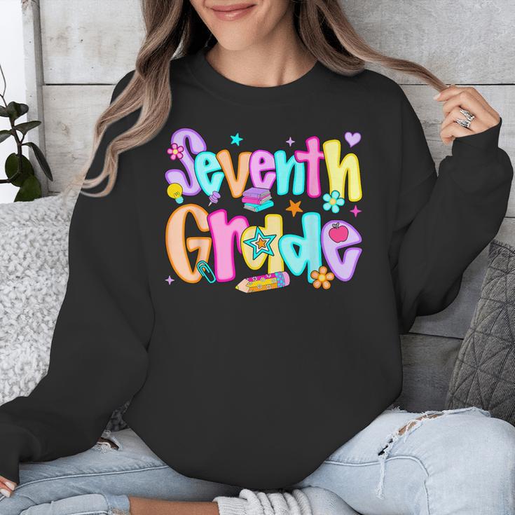 Preppy Seventh Grade Back To School 7th Grade Teachers Girls Unisex Sweatshirt, funny design Preppy Seventh Grade Back To School 7th Grade Teachers Girls Unisex Sweatshirt, funny design