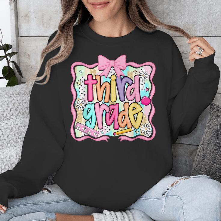 Preppy Third Grade Back To School Teacher Girl Kid Unisex Sweatshirt, funny design Preppy Third Grade Back To School Teacher Girl Kid Unisex Sweatshirt, funny design