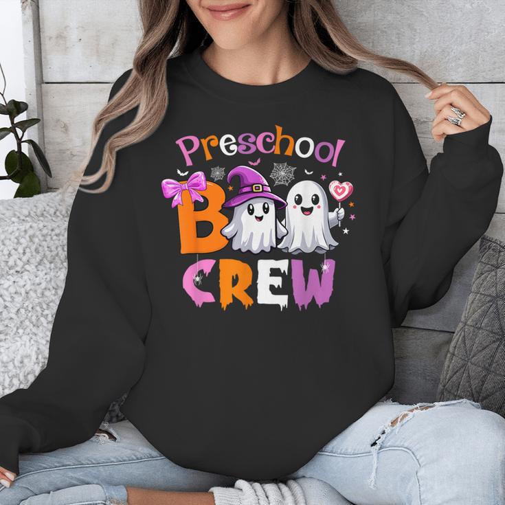 Preschool Boo Crew Preschool Halloween Costume Teacher Kid Unisex Sweatshirt, funny design