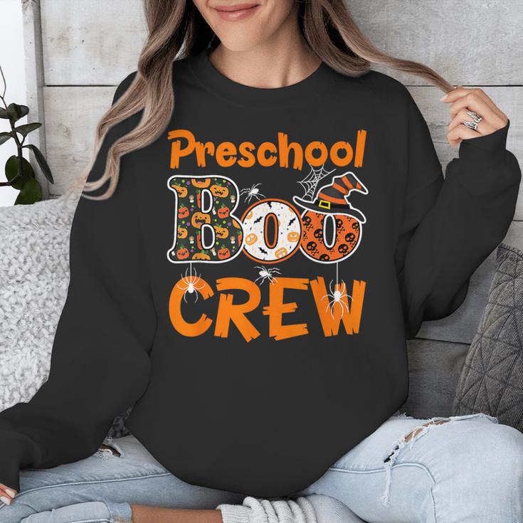 Preschool Boo Crew Halloween Teachers Students Costume Unisex Sweatshirt, funny design