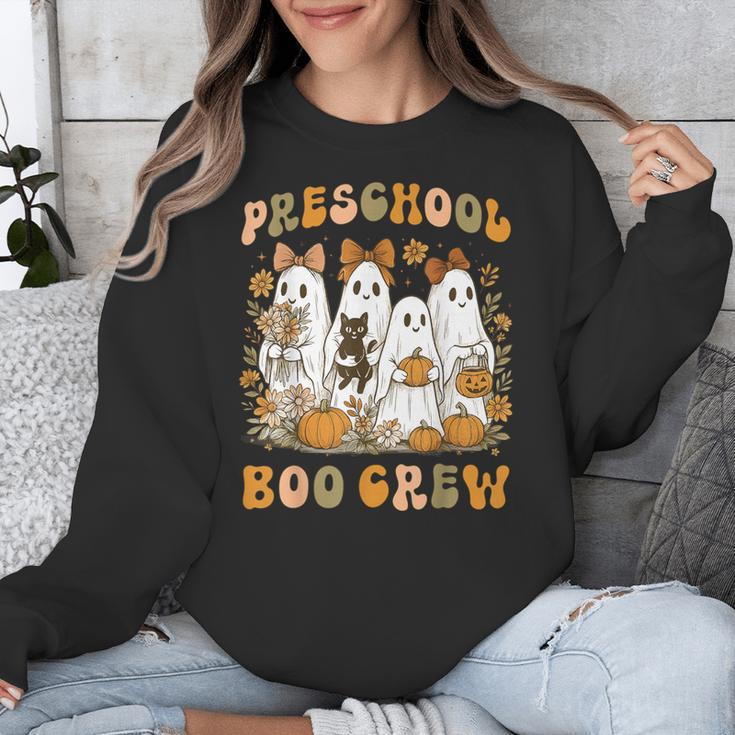 Preschool Boo Crew Teacher Kids Halloween Ghost Cat Pumpkin Unisex Sweatshirt, funny design Preschool Boo Crew Teacher Kids Halloween Ghost Cat Pumpkin Unisex Sweatshirt, funny design