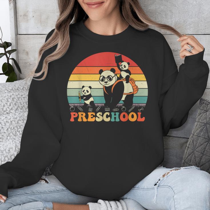 Preschool Panda Back To School Teacher Student Unisex Sweatshirt, funny design Preschool Panda Back To School Teacher Student Unisex Sweatshirt, funny design