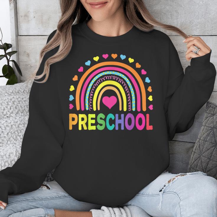 Preschool Rainbow Girls Boys Kids Teacher Back To School Unisex Sweatshirt, funny design Preschool Rainbow Girls Boys Kids Teacher Back To School Unisex Sweatshirt, funny design