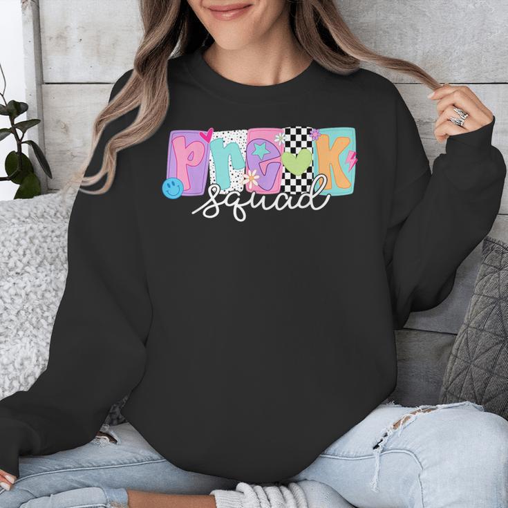 Preschool Squad Team Pre-K Crew Back To School Teacher Unisex Sweatshirt, funny design Preschool Squad Team Pre-K Crew Back To School Teacher Unisex Sweatshirt, funny design