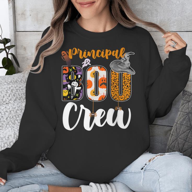 Principal Boo Crew Ghost Halloween Teachers School Matching Unisex Sweatshirt, funny design