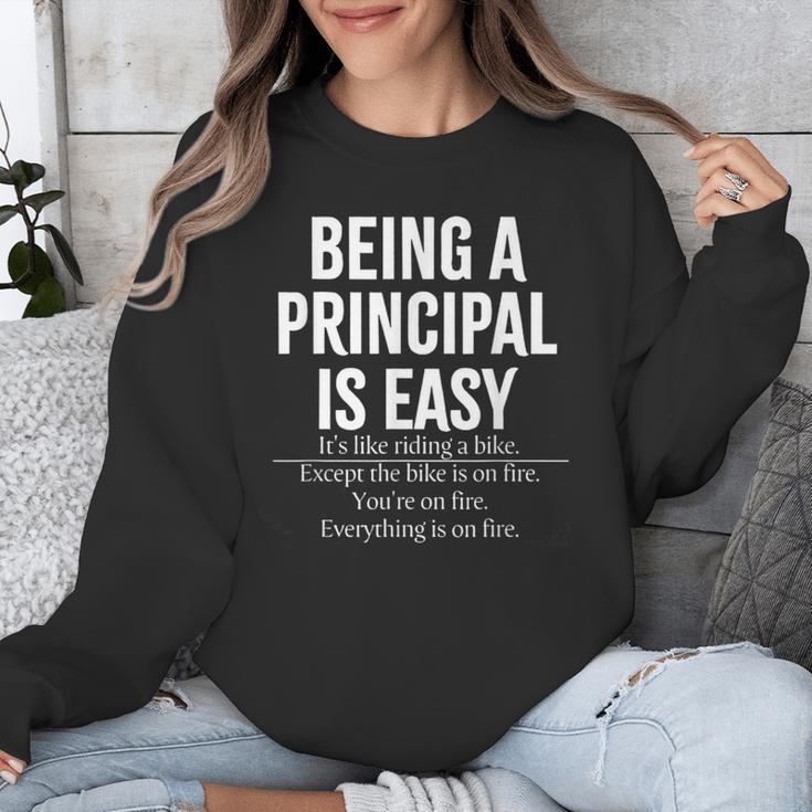 Being A Principal Is Easy School Principal Teacher Life Unisex Sweatshirt, funny design Being A Principal Is Easy School Principal Teacher Life Unisex Sweatshirt, funny design