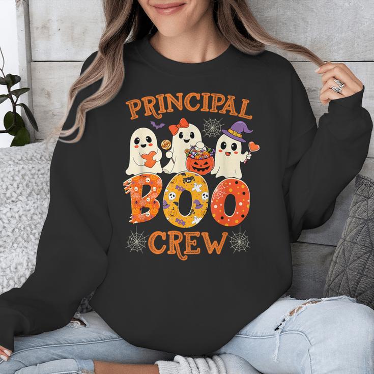 Principal Teacher Boo Crew Halloween Spooky Costume Unisex Sweatshirt, funny design