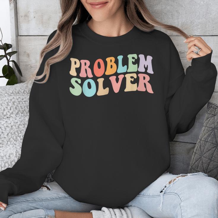 Problem Solver School Work Staff Front Desk Teacher Unisex Sweatshirt, funny design