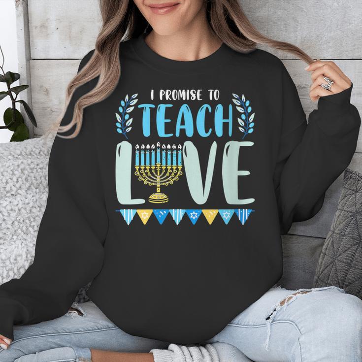 I Promise To Teach Love Hanukkah Chanukah Jewish Teacher Unisex Sweatshirt, funny design I Promise To Teach Love Hanukkah Chanukah Jewish Teacher Unisex Sweatshirt, funny design