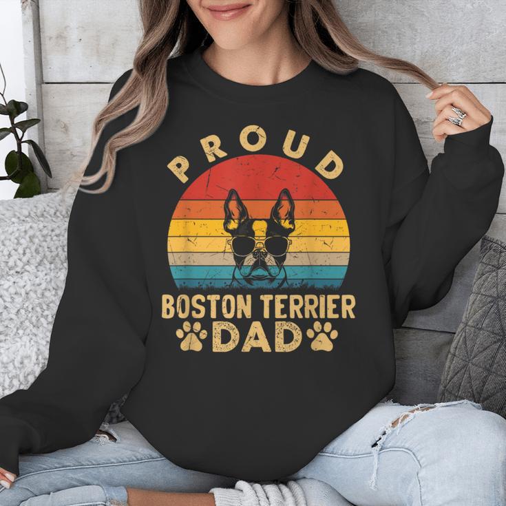 Proud Boston Terrier Dad Dog Owner Fathers Day Men Women Kids Unisex Sweatshirt, Boston Terrier Dad Gifts, funny design