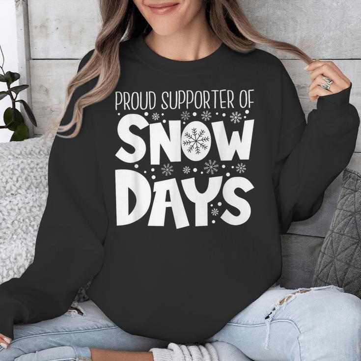 Proud Supporter Of Snow Days Teacher Christmas Men Women Unisex Sweatshirt, funny design