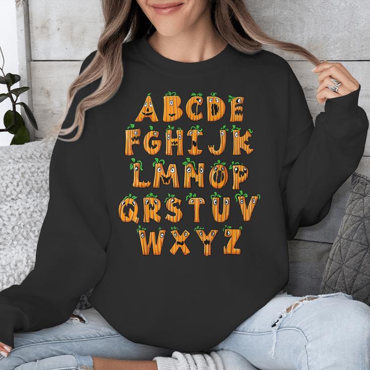 Pumpkin ABC Halloween Alphabet Costume School Teacher Kids Unisex Sweatshirt, funny design Pumpkin ABC Halloween Alphabet Costume School Teacher Kids Unisex Sweatshirt, funny design