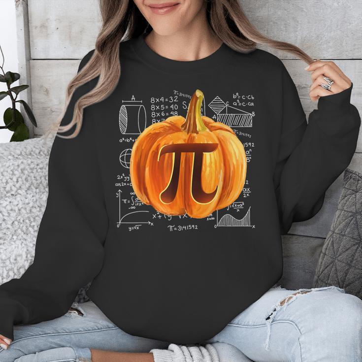 Pumpkin Pie Halloween Thanksgiving Math Teacher Pi Day Unisex Sweatshirt, funny design