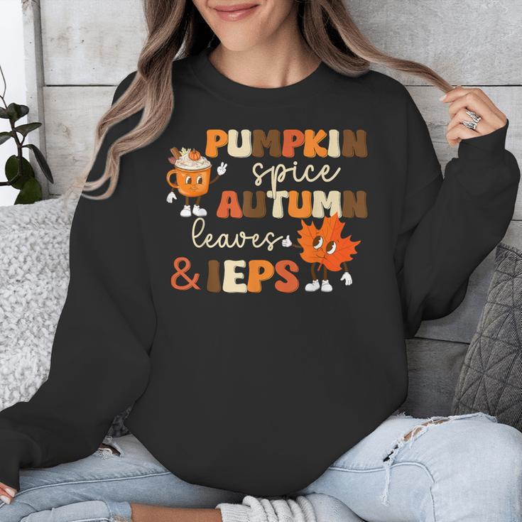 Pumpkin Spice Autumn Leaves IEPS Sped Teacher Fall Unisex Sweatshirt, funny design Pumpkin Spice Autumn Leaves IEPS Sped Teacher Fall Unisex Sweatshirt, funny design
