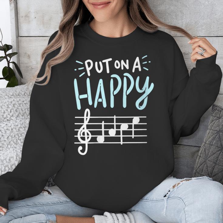 Put On A Happy Face Music Music Teacher Unisex Sweatshirt, funny design Put On A Happy Face Music Music Teacher Unisex Sweatshirt, funny design