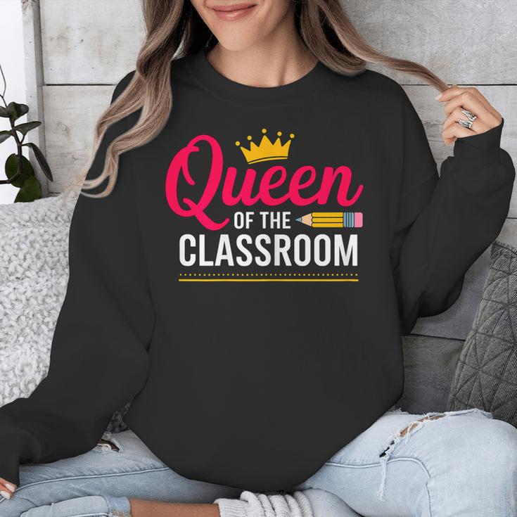 Queen Of The Classroom Teacher Unisex Sweatshirt, funny design