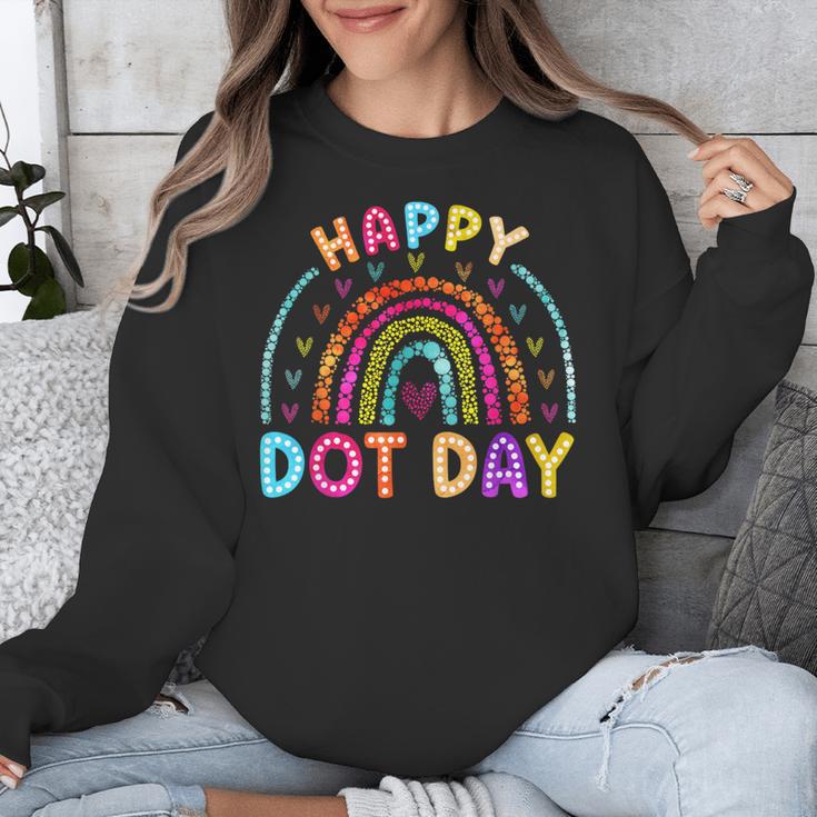 Rainbow Happy Dot Day Shirts Teacher Kids September 15th Unisex Sweatshirt, funny design Rainbow Happy Dot Day Shirts Teacher Kids September 15th Unisex Sweatshirt, funny design