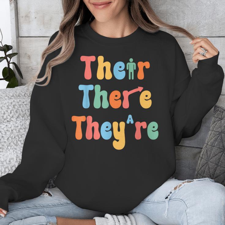 There Their They'Re English Class Grammar Joke Teacher Unisex Sweatshirt, English Teacher Gifts, funny design There Their They'Re English Class Grammar Joke Teacher Unisex Sweatshirt, English Teacher Gifts, funny design