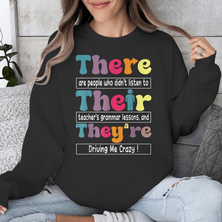 There Their They'Re English Teacher Grammar Memes Unisex Sweatshirt, English Teacher Gifts, funny design There Their They'Re English Teacher Grammar Memes Unisex Sweatshirt, English Teacher Gifts, funny design