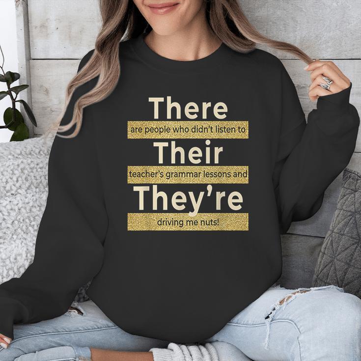 There Their They'Re T Shirt English Grammar Teacher For Men Women Unisex Sweatshirt, English Teacher Gifts, funny design