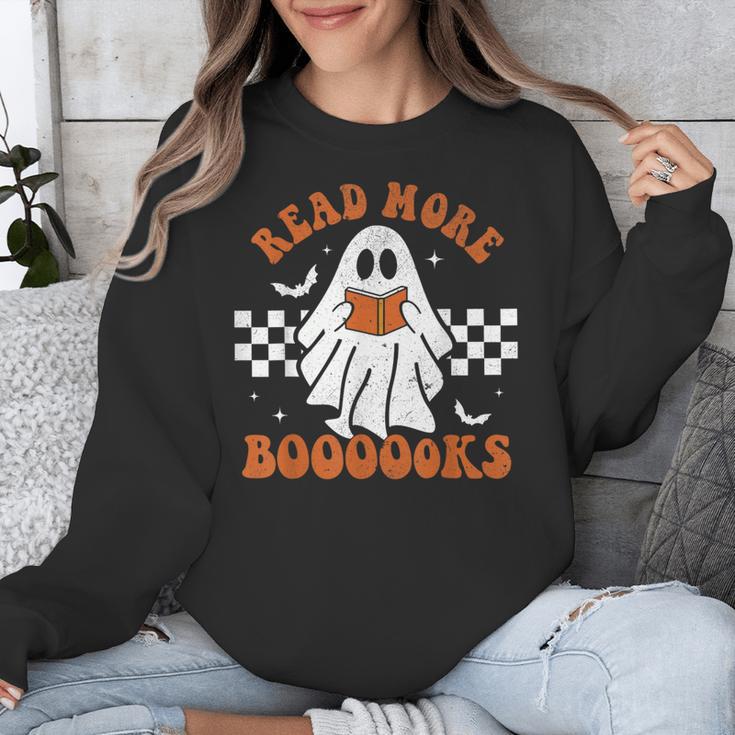 Read More Books Cute Ghost Reading Book Teacher Halloween Unisex Sweatshirt, funny design Read More Books Cute Ghost Reading Book Teacher Halloween Unisex Sweatshirt, funny design