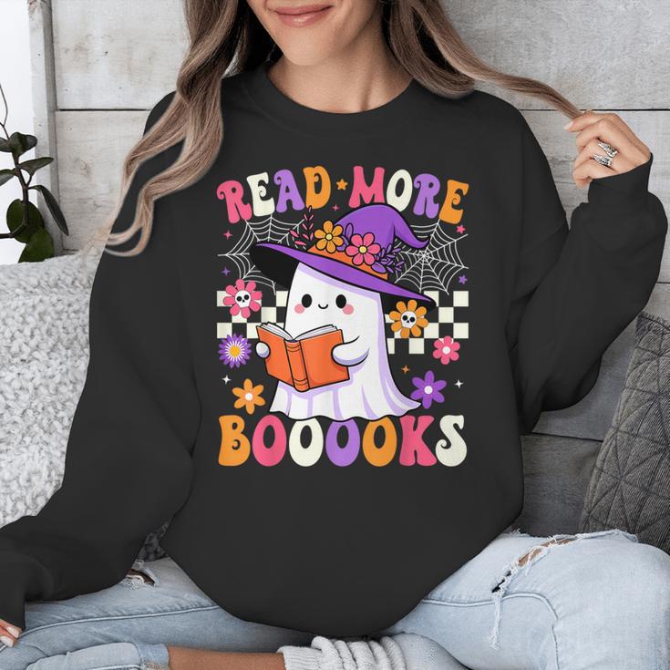 Read More Books Ghost Reading Book Teacher Halloween Unisex Sweatshirt, funny design