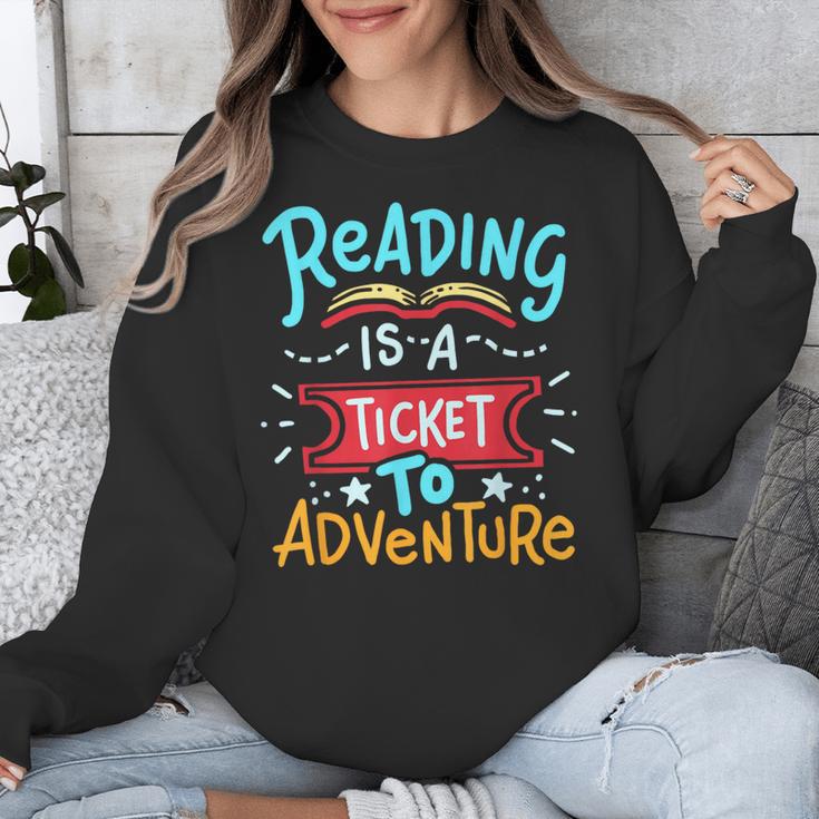 Reading Adventure Library Student Teacher Book Unisex Sweatshirt, funny design