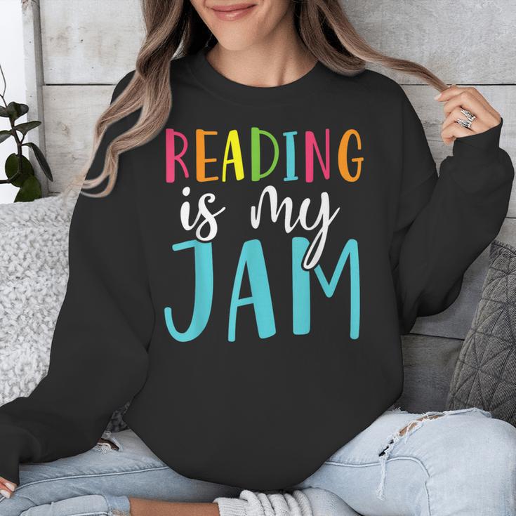 Reading Is My Jam Back To School Teacher Unisex Sweatshirt, funny design