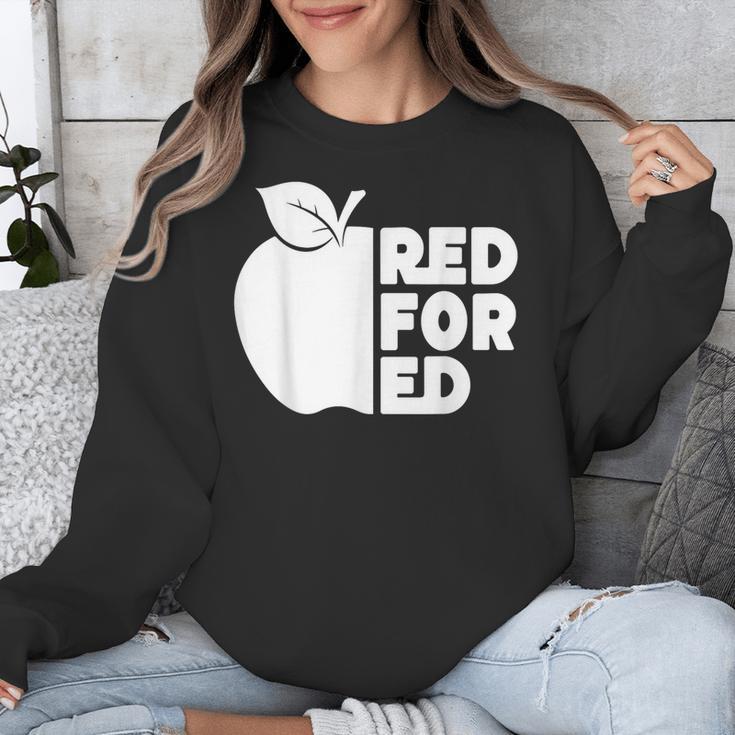 Red For Ed Teacher Support Public Education For Men Women Kids Unisex Sweatshirt, funny design Red For Ed Teacher Support Public Education For Men Women Kids Unisex Sweatshirt, funny design