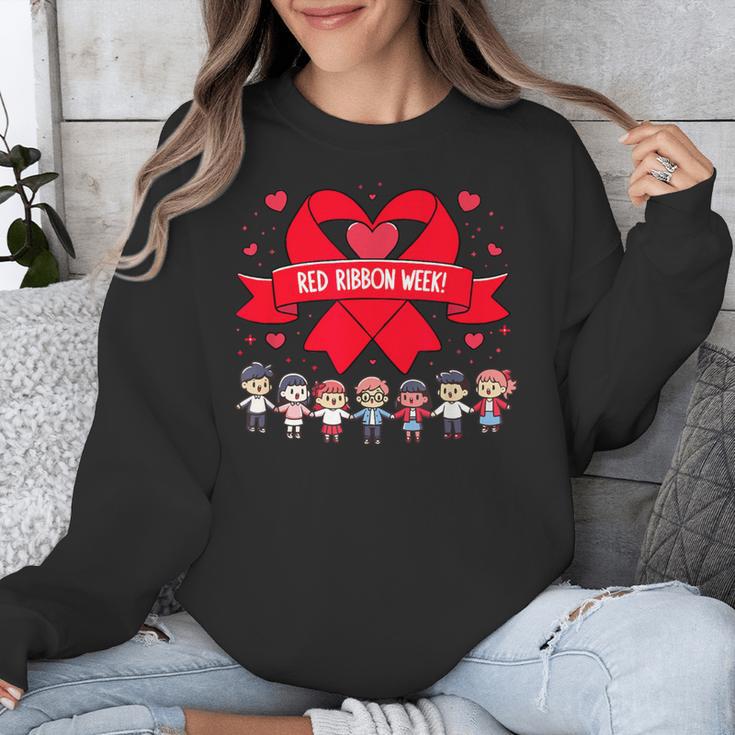 Red Ribbon Week Awareness For Students And Teachers Men Women Girls Kids Unisex Sweatshirt, funny design