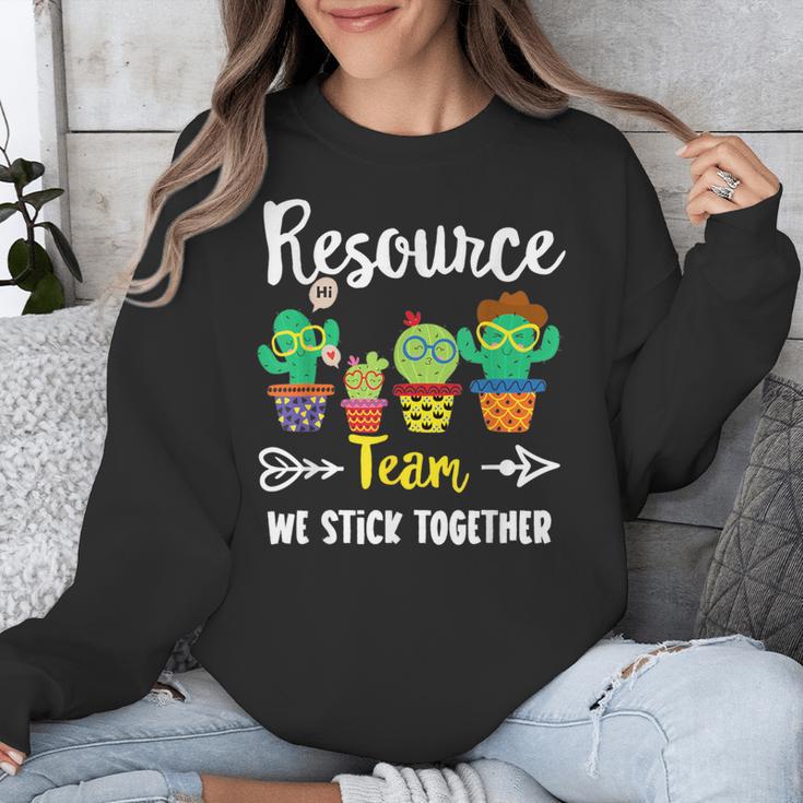 Resource Team Cactus Crew Resource Teacher Squad Unisex Sweatshirt, funny design Resource Team Cactus Crew Resource Teacher Squad Unisex Sweatshirt, funny design