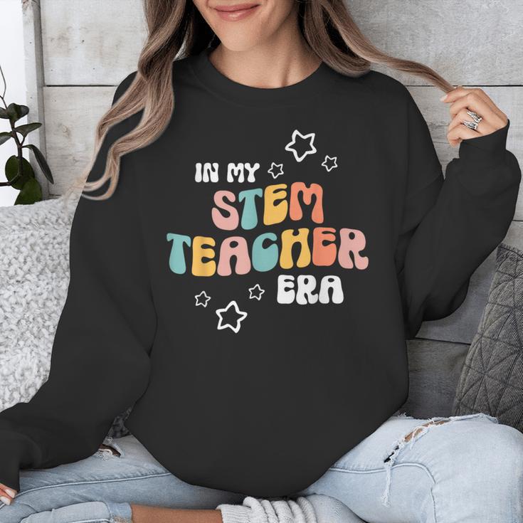 Retro Boho Math Science Professor In My STEM Teacher Era Unisex Sweatshirt, Science Teacher Gifts, funny design