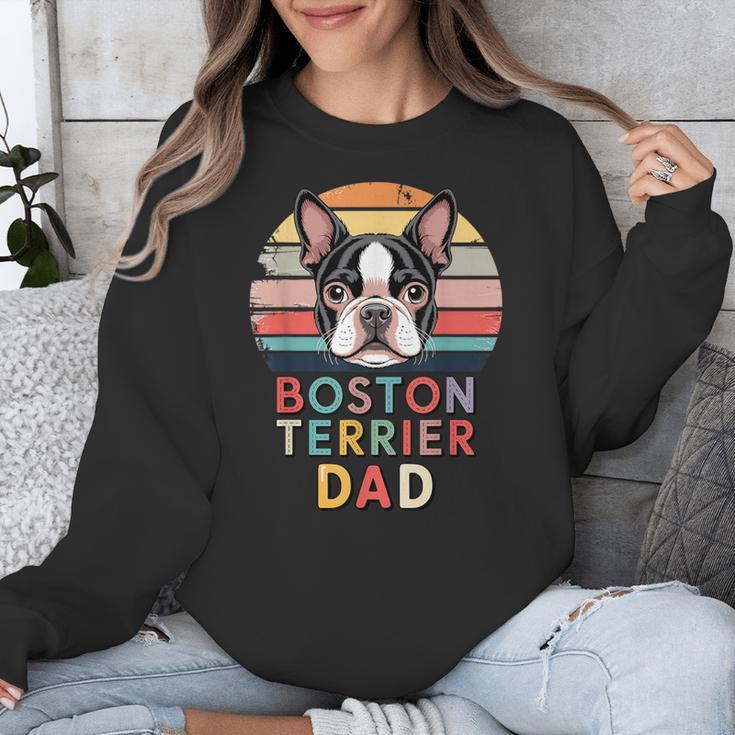 Retro Boston Terrier Dad Unisex Sweatshirt, Boston Terrier Dad Gifts, funny design
