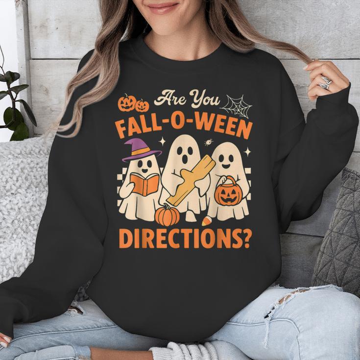 Retro Are You Fall O Ween Directions Ghost Teacher Spooky Unisex Sweatshirt, funny design Retro Are You Fall O Ween Directions Ghost Teacher Spooky Unisex Sweatshirt, funny design