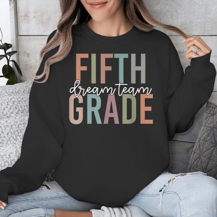 Retro Fifth Grade Dream Team Groovy Teacher Back To School Men Women Girls Kids Unisex Sweatshirt, Groovy Teacher Gifts, funny design Retro Fifth Grade Dream Team Groovy Teacher Back To School Men Women Girls Kids Unisex Sweatshirt, Groovy Teacher Gifts, funny design