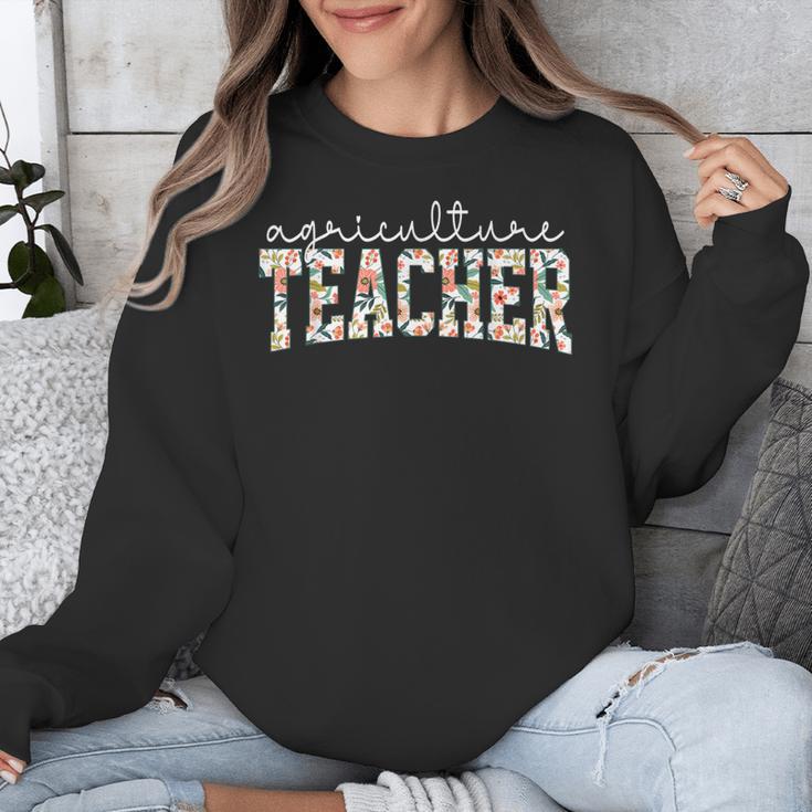Retro Floral Agriculture Teacher Farmer AG Teacher Team Crew Unisex Sweatshirt, funny design Retro Floral Agriculture Teacher Farmer AG Teacher Team Crew Unisex Sweatshirt, funny design